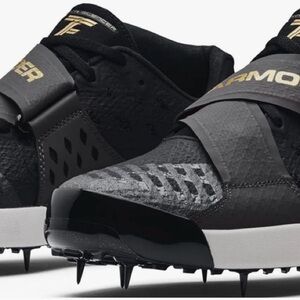 Under Armour Black and Gold Track Spike Cleats